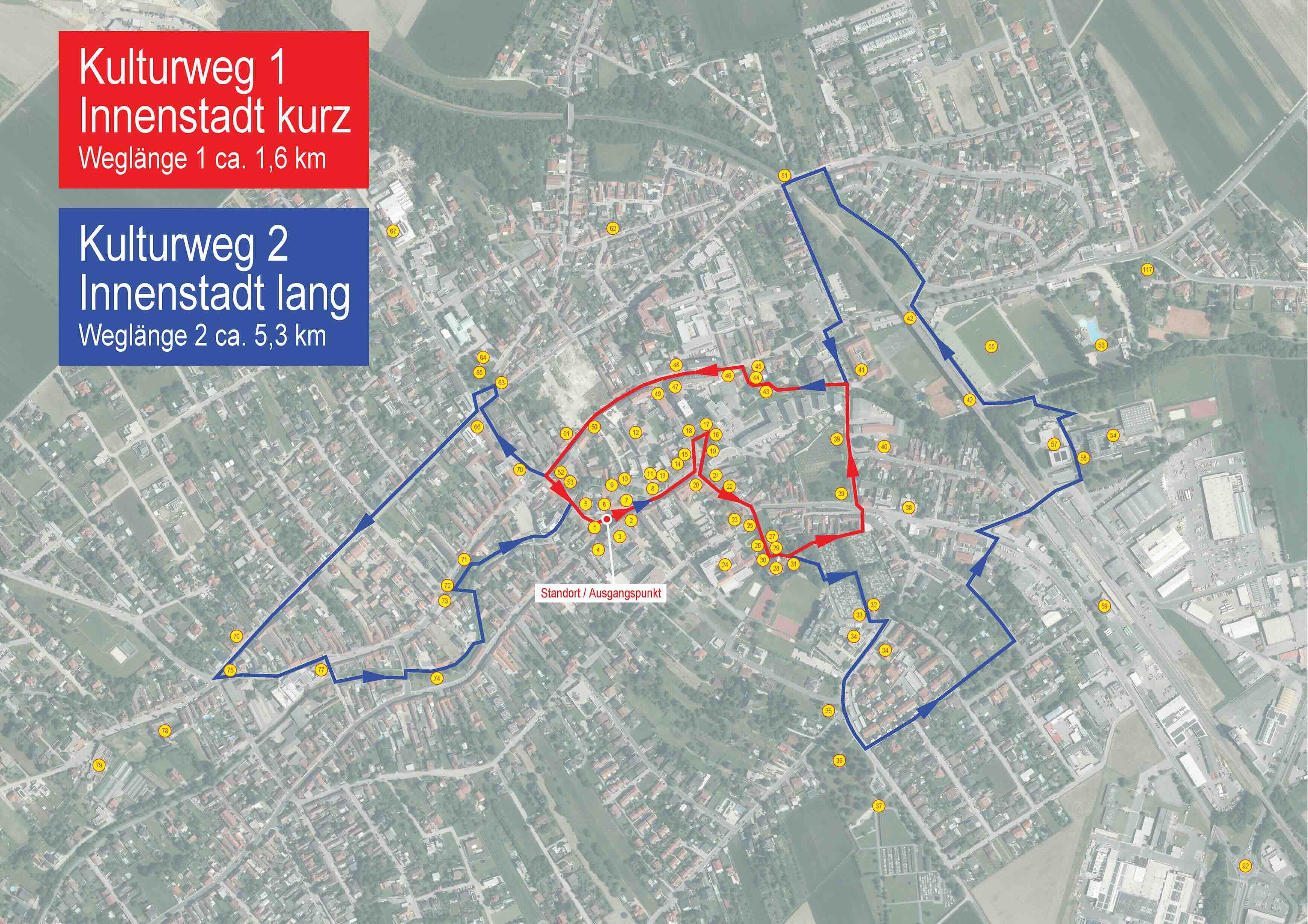 Map KULTURWEG 1 – Innenstadt kurz