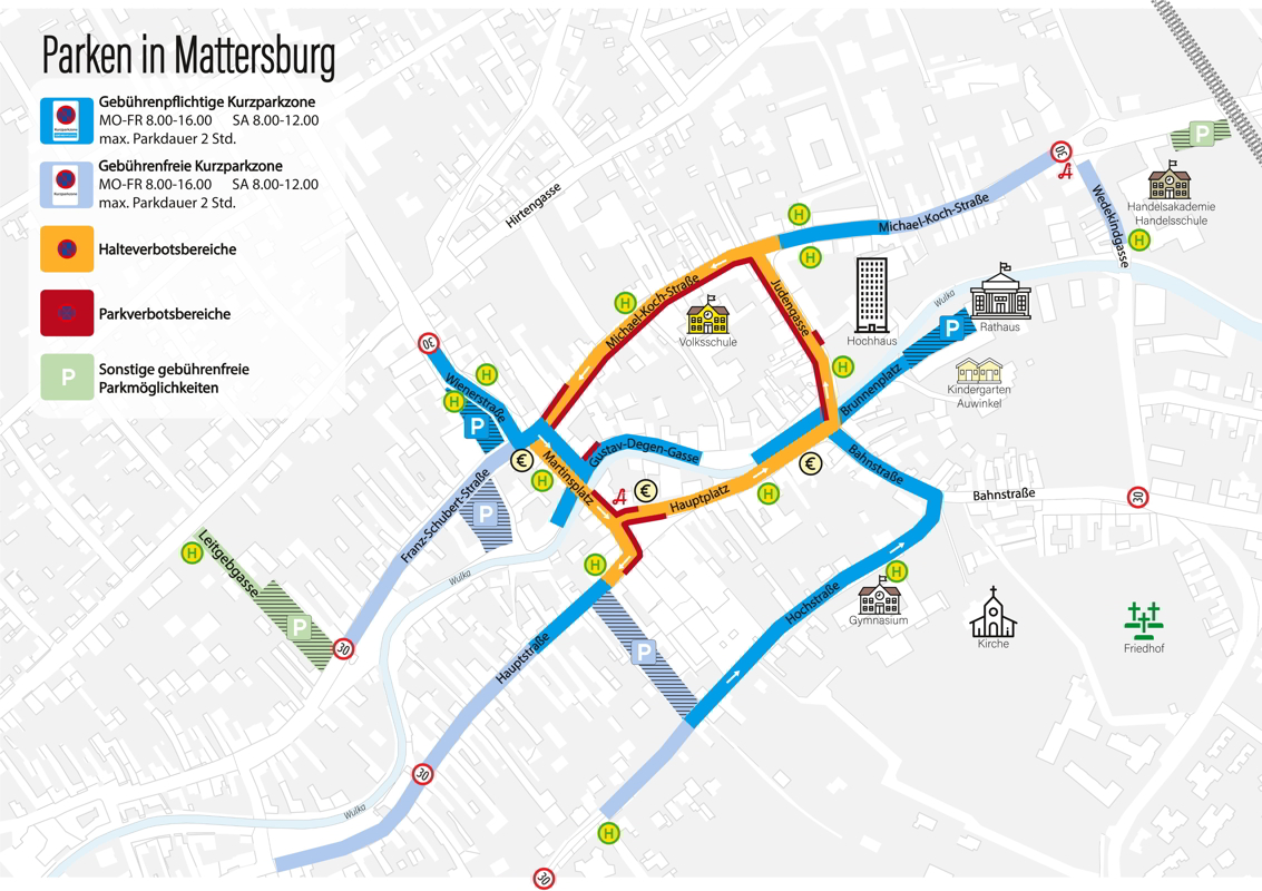 Parkmöglichkeiten in Mattersburg